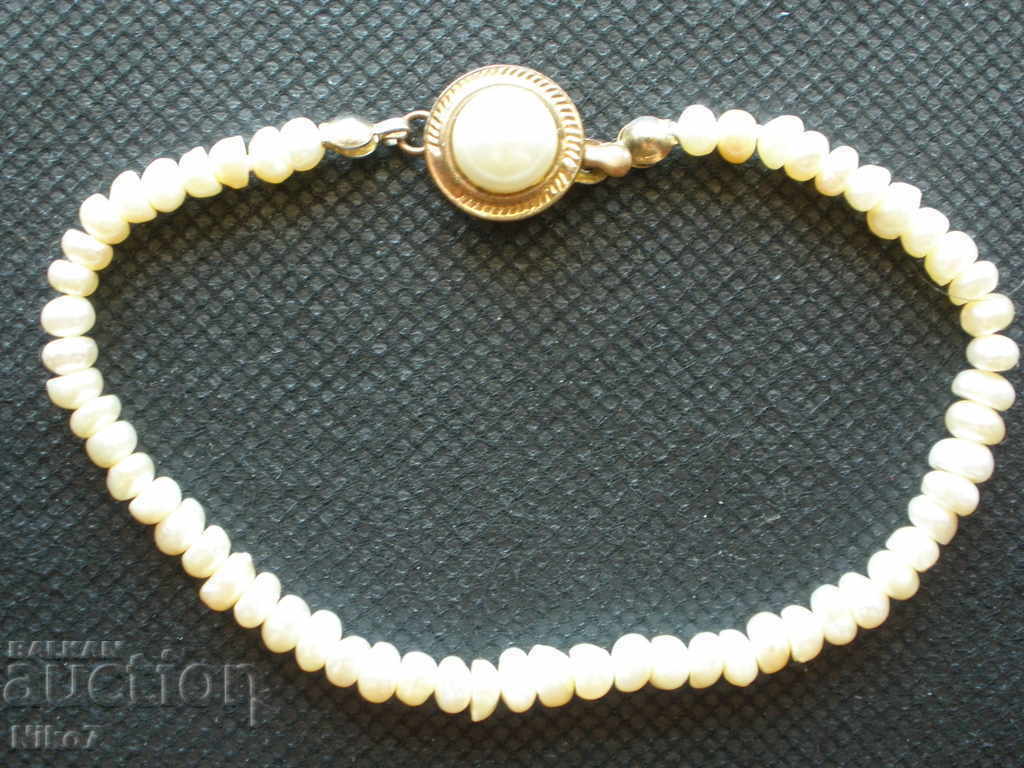 Old pearl set-necklace and bracelet. - 5 Old pearl set-necklace and bracelet. - 5