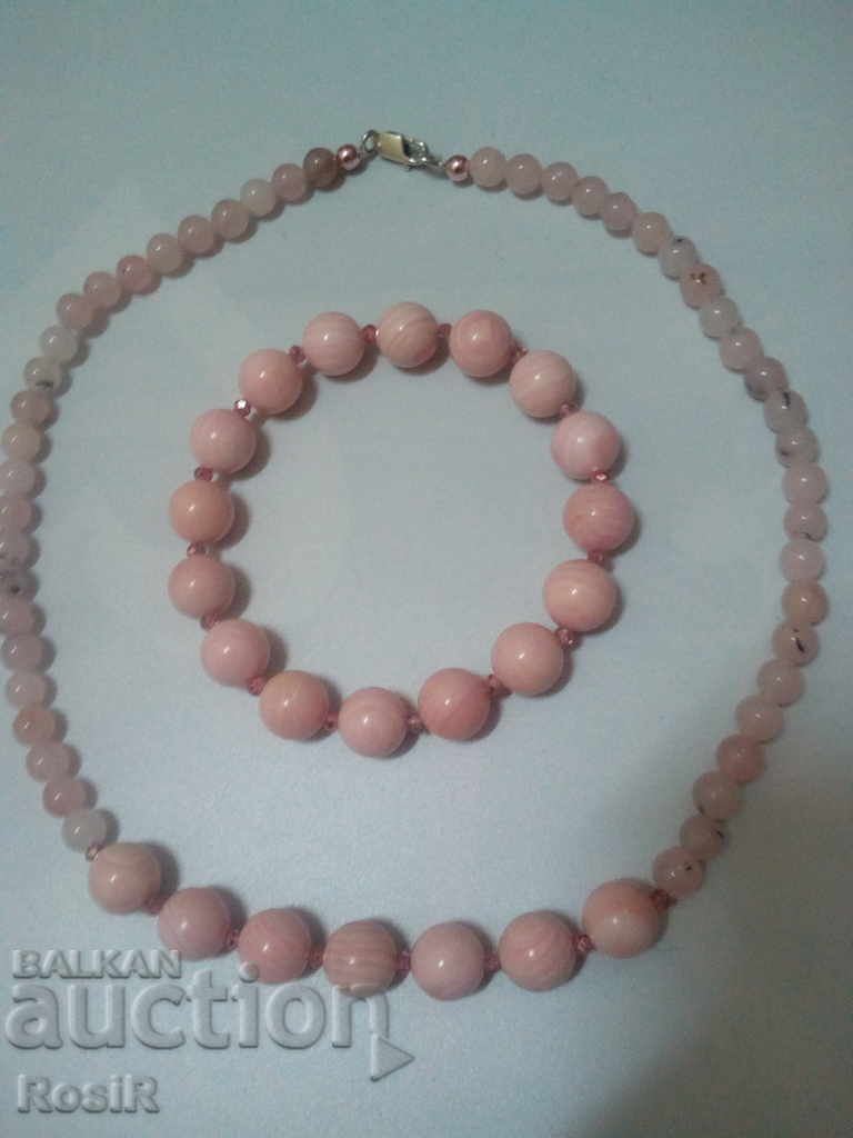 Delivery of SET OF NATURAL RHODOCHROSITE AND DEW QUARTZ Delivery of SET OF NATURAL RHODOCHROSITE AND DEW QUARTZ