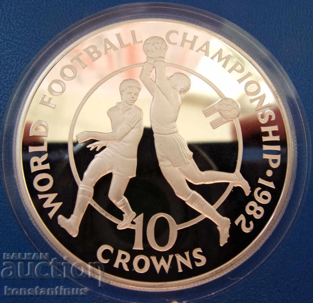 Turk and Caicos 10 Crowns 1982 UNC PROOF Σπάνια