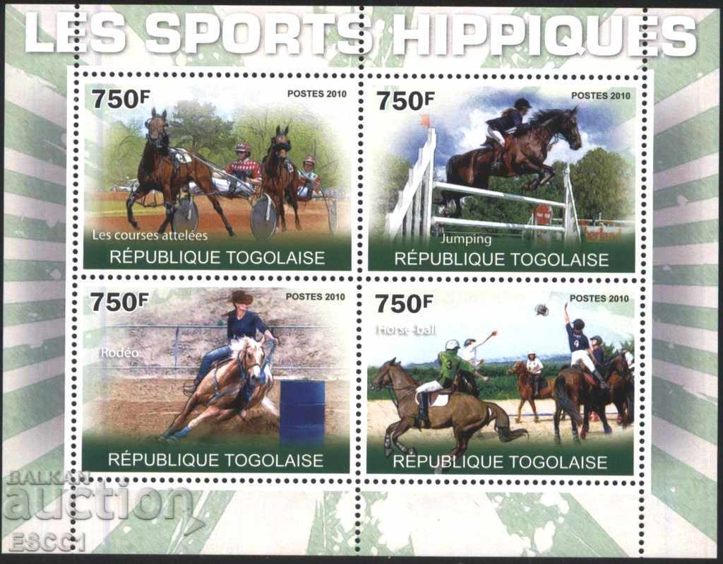 Pure brands in a small sheet of Equestrian Sports Horses 2010 from Togo