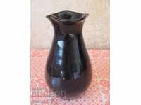 Vase black ceramics medium