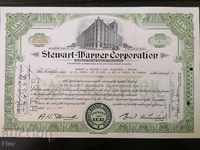 Share certificate Stewart-Warner Corporation 1958