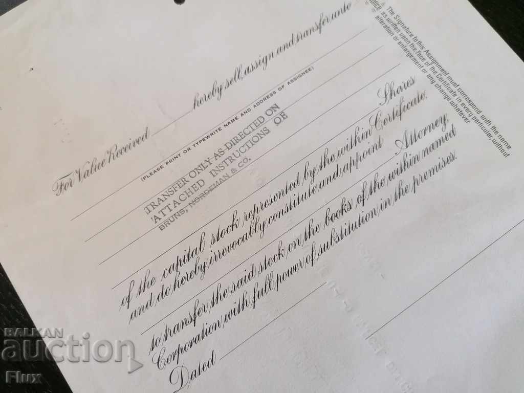 Share certificate Rockwell-Standard Corporation | 1961 - 5 Share certificate Rockwell-Standard Corporation | 1961 - 5