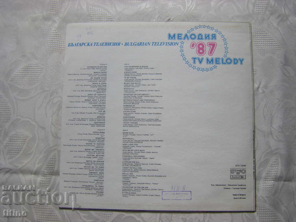 Delivery of VTA 12245 - Bulgarian TV. Melody '87 Delivery of VTA 12245 - Bulgarian TV. Melody '87
