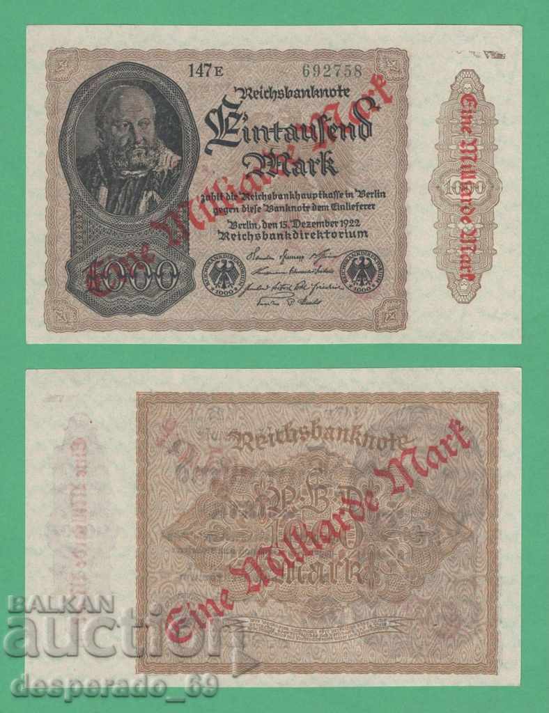 (¯`'•.¸GERMANIA 1 miliard mărci 1923 UNC (3)¸.•'´¯)
