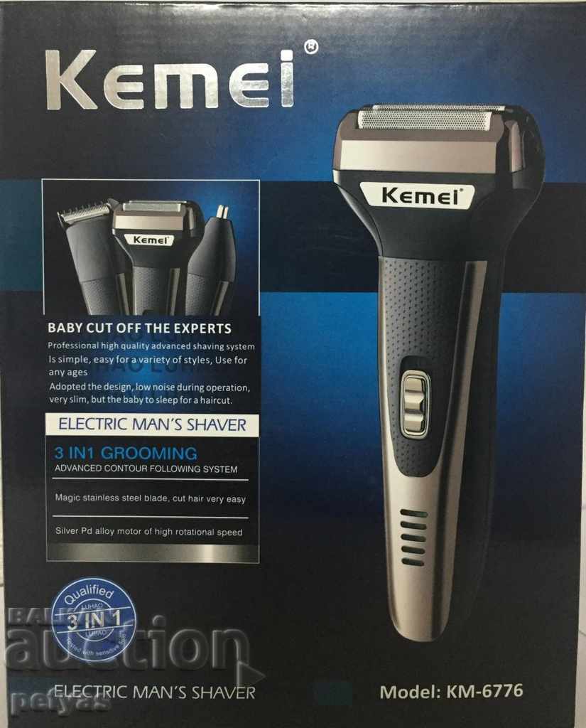 KEMEI KM-6776 Trimmer 3 in 1 reach - beard, body, head