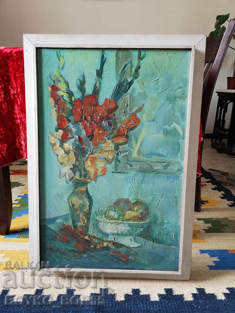 Antique Painting Still Life Ruse Artist Stancho Stanchev