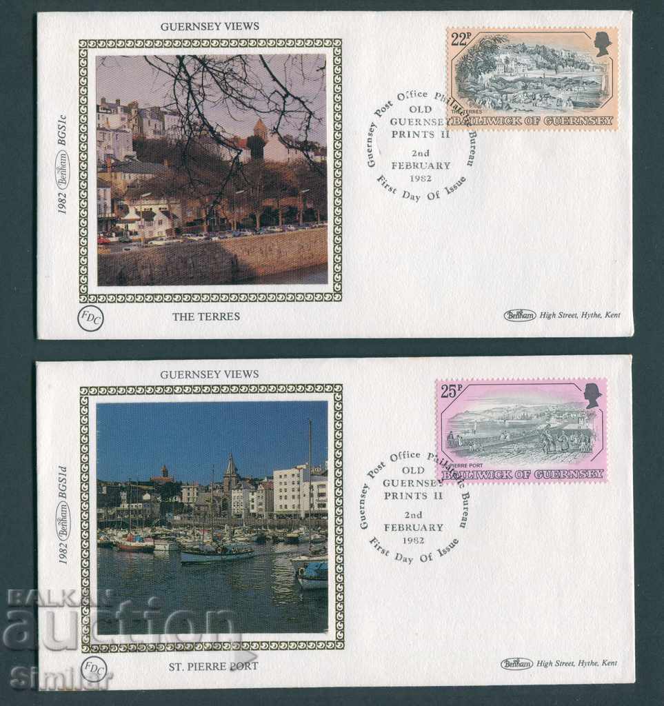 Auction  # BGS1 1982 - 4 pcs. envelopes Benham Silk [full series]