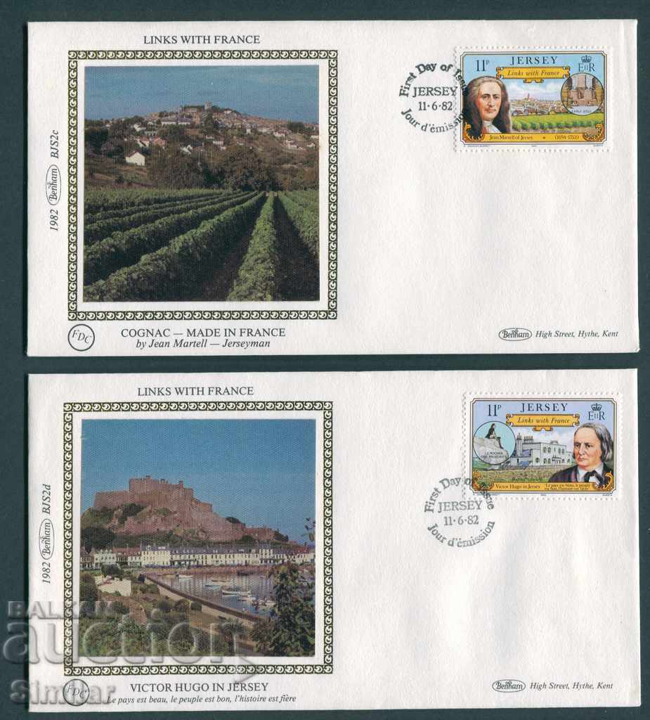 Auction  # BJS2 1982 - 6 pcs. envelopes Benham Silk [full series]