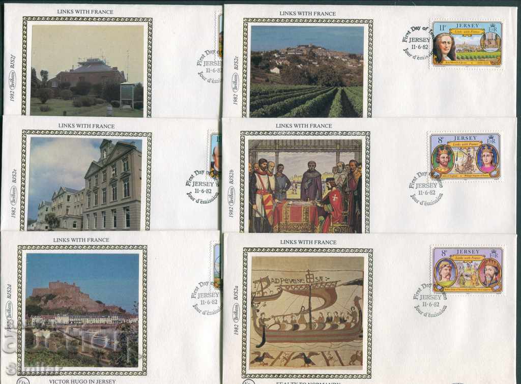 # BJS2 1982 - 6 pcs. envelopes Benham Silk [full series]
