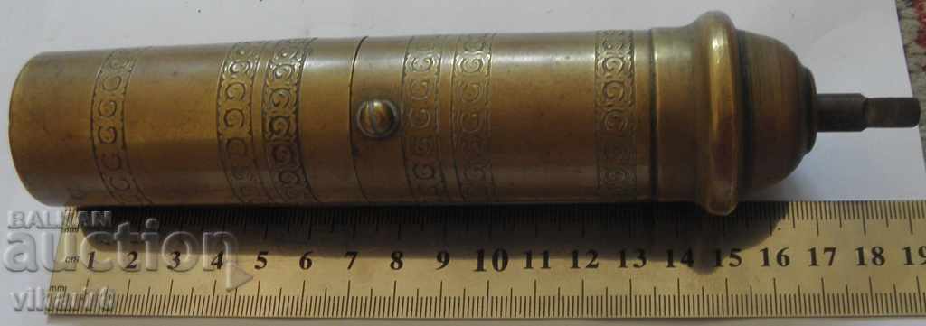 Delivery of Bronze coffee grinder