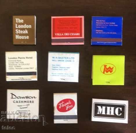 Set of 9 advertising matches from Great Britain with price 10.00 BGN | € 5.11 Set of 9 advertising matches from Great Britain with price 10.00 BGN | € 5.11