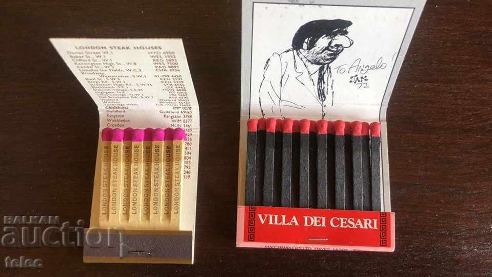 Auction Set of 9 advertising matches from Great Britain Auction Set of 9 advertising matches from Great Britain