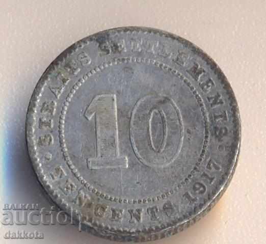 Așezări drepte 10 cenți 1917