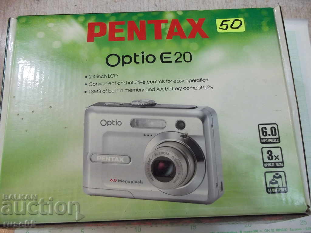 Camera "PENTAX - Optio - E 20" working