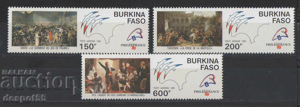 1989. Burkina Faso. 200 de ani de la Revoluția Franceză.