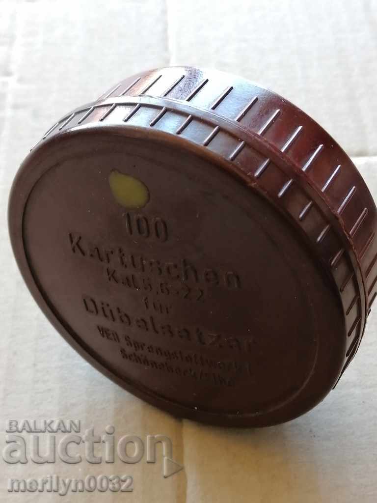 Old German box of small caliber cartridges with price 25.00 BGN | € 12.78 Old German box of small caliber cartridges with price 25.00 BGN | € 12.78