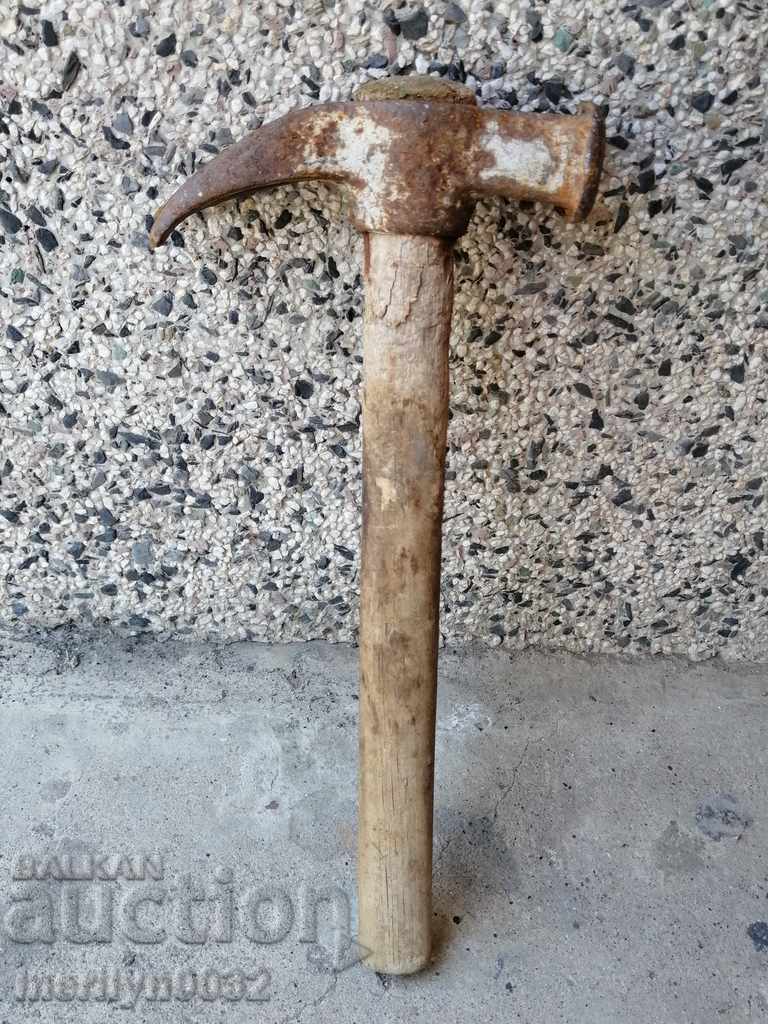 Old carpenter's hammer, tool, Tesla pickaxe with price 39.00 BGN | € 19.94 Old carpenter's hammer, tool, Tesla pickaxe with price 39.00 BGN | € 19.94