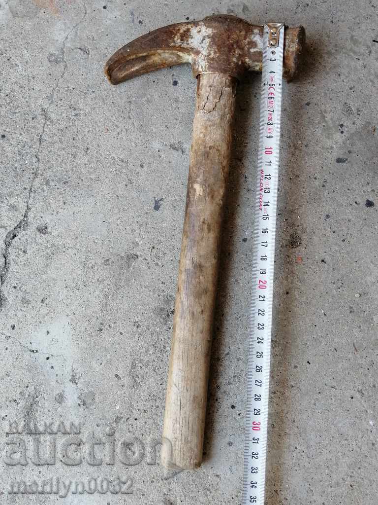 Auction Old carpenter's hammer, tool, Tesla pickaxe Auction Old carpenter's hammer, tool, Tesla pickaxe
