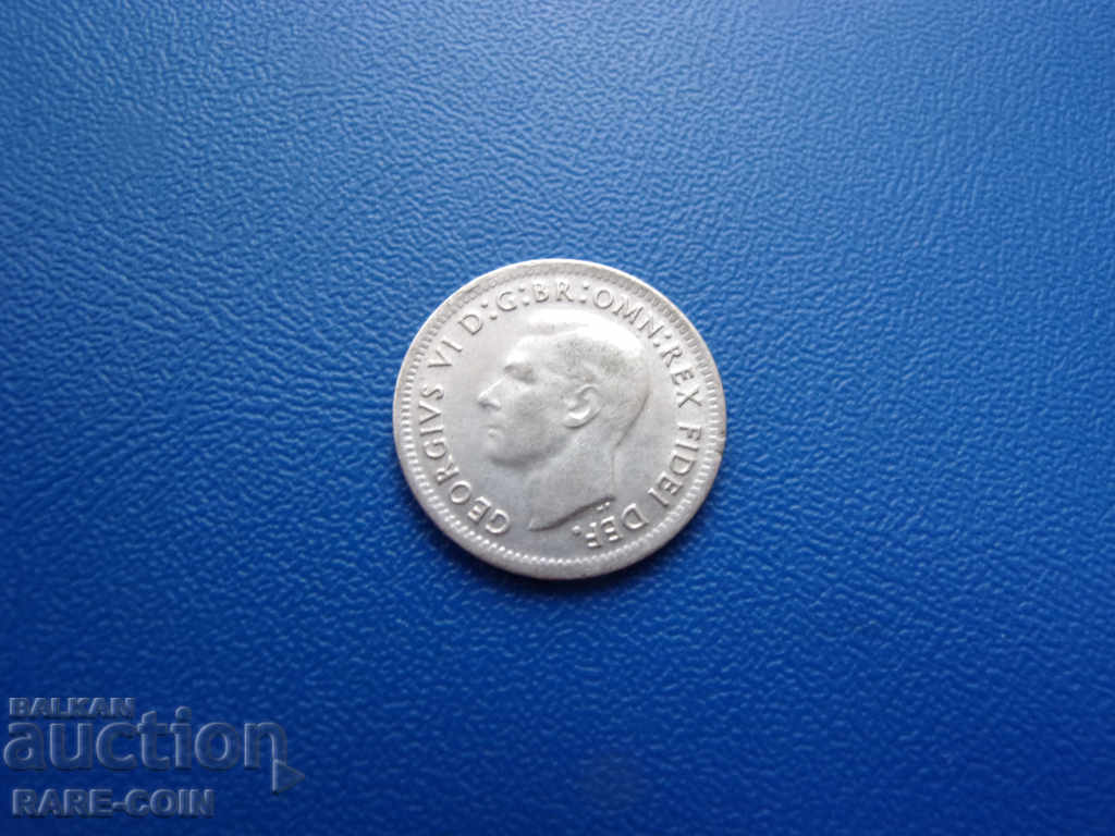 VIII (53) Australia 3 Penny 1950 UNC with price € 3.07 | 6.00 BGN