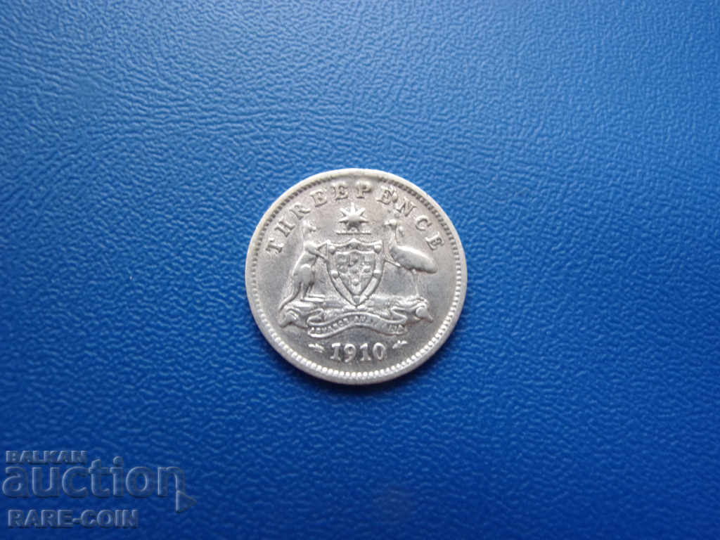 VIII (57) Australia 3 Pennies 1910