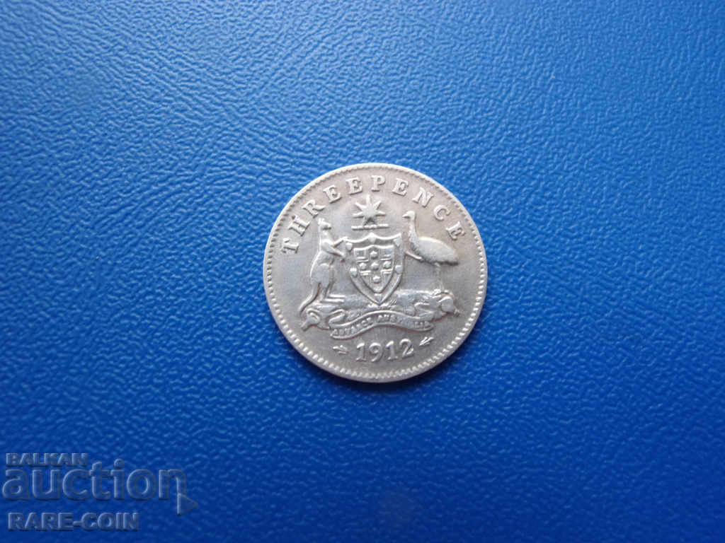 VIII (58) Australia 3 Pennies 1912
