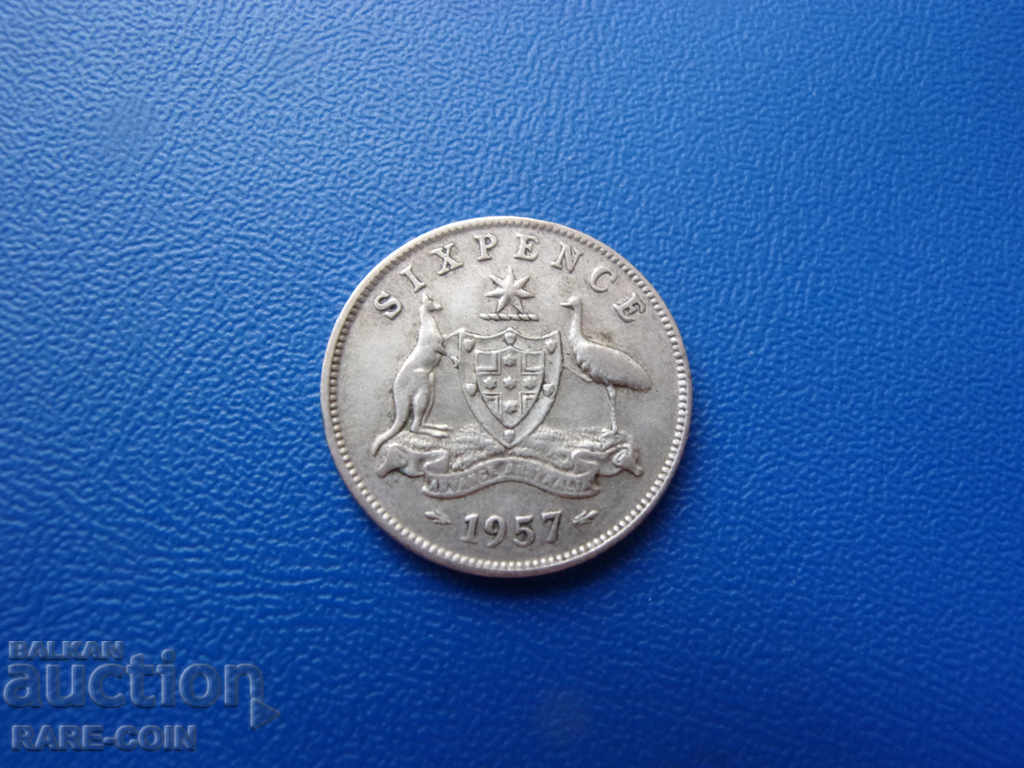 VIII (67) Australia 6 Pennies 1957