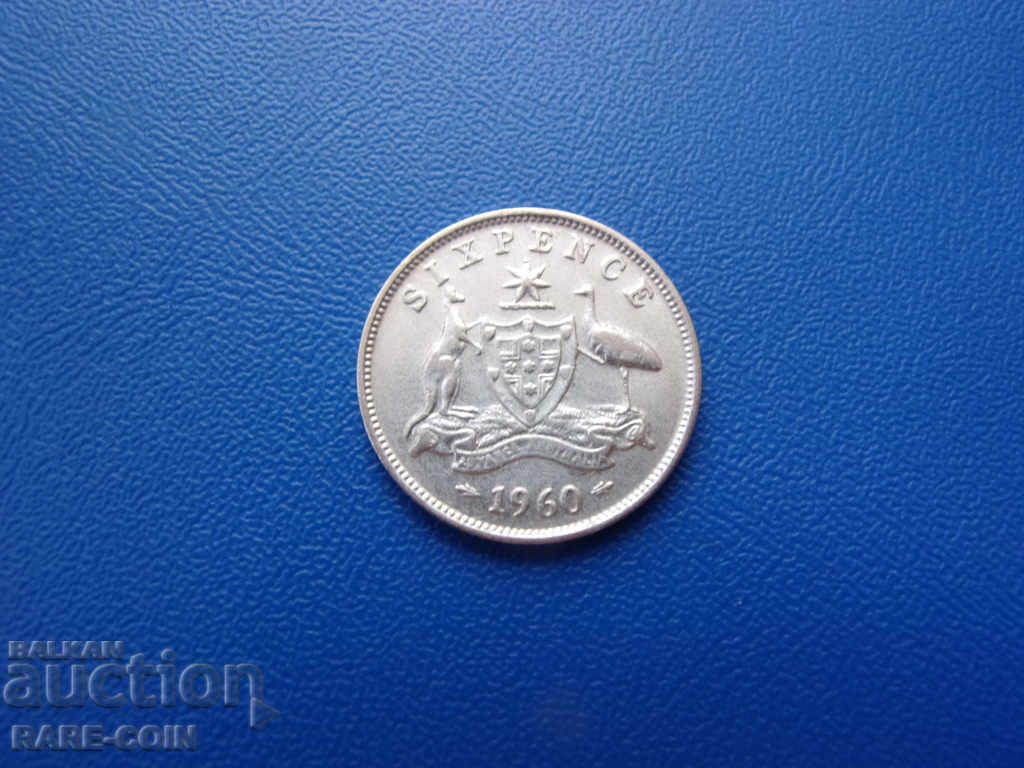 VIII (68) Australia 6 Pennies 1960