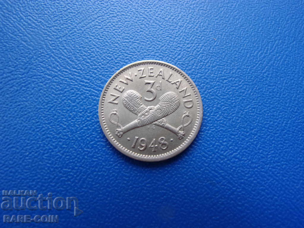 VIII (72) Noua Zeelandă 3 Pennies 1948 UNC