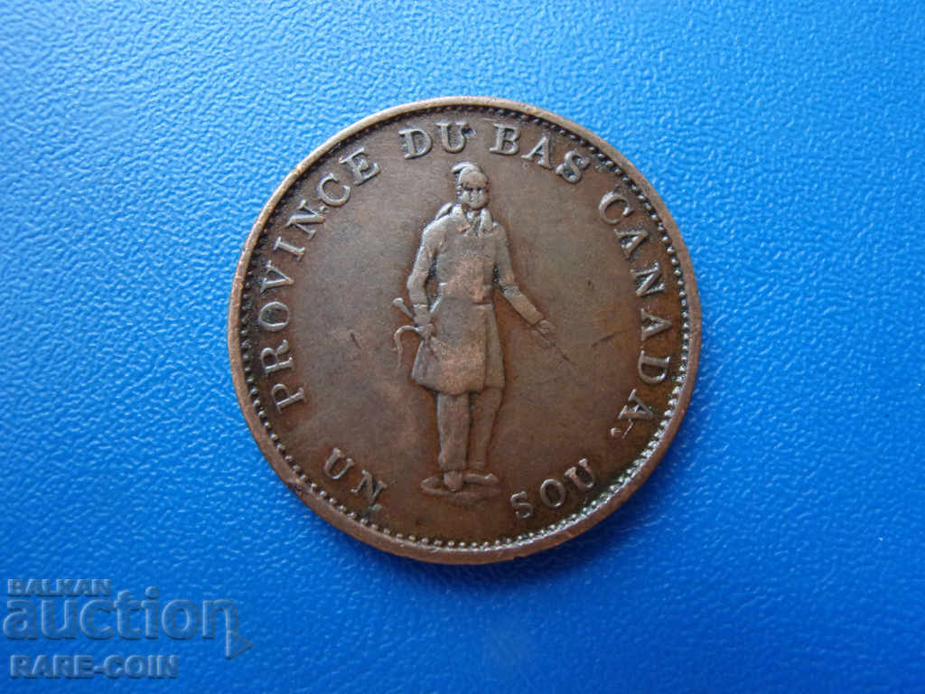 VIII (101) Καναδάς 1 Sou -½ Penny 1837