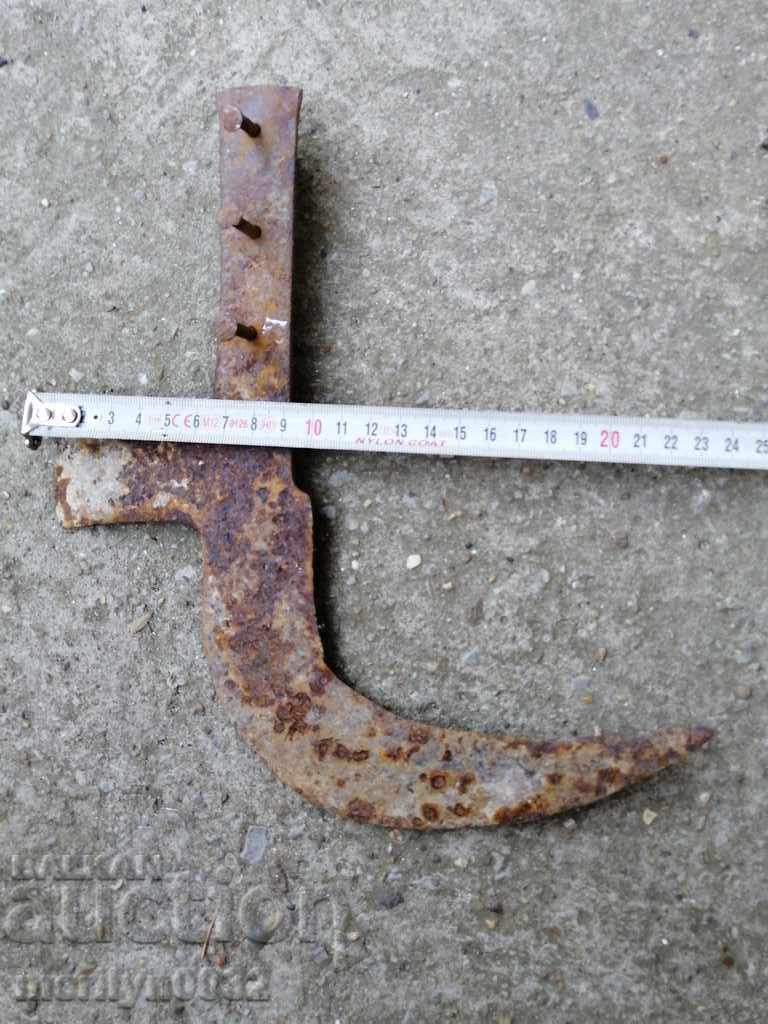 An old tool, an instrument, a hand forged cutter, a chopper, a machete - 6