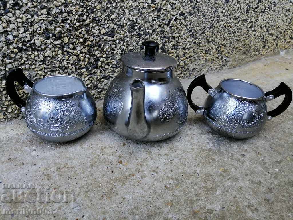 Auction Coffee tea service aluminum container Auction Coffee tea service aluminum container