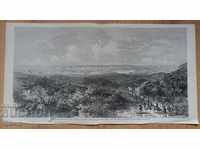 Varna gravură veche 1879 panorama Cetatea Mării Negre