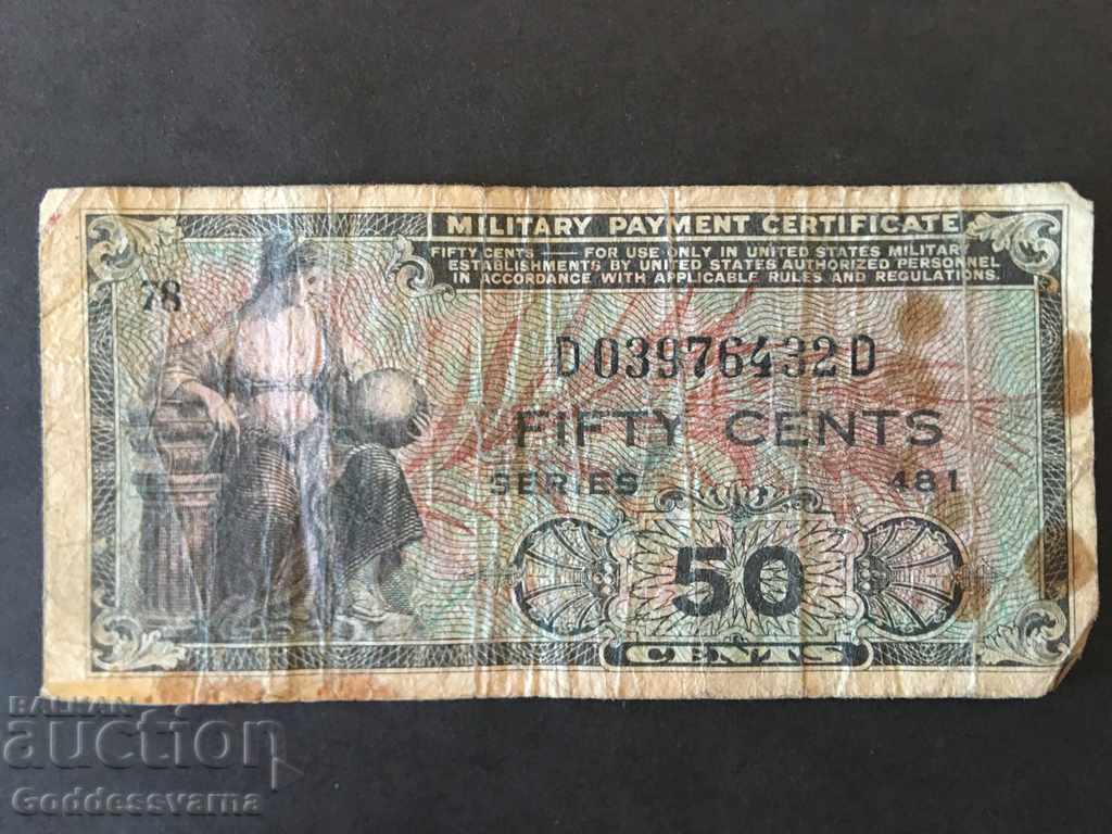 Πιστοποιητικά στρατιωτικής πληρωμής των ΗΠΑ 50 σεντ 1951 σειρά 48