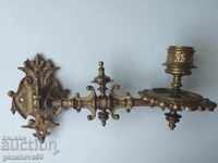 Massive old bronze candlestick Sconce