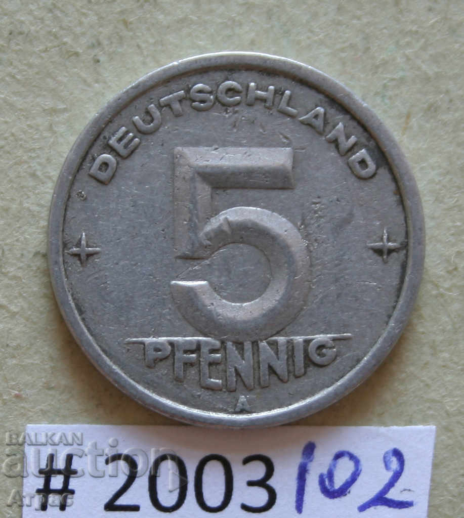 5 pfennig 1949 RDG