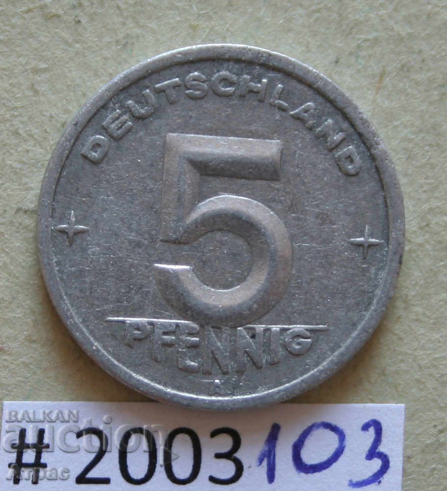 5 pfennig 1949 RDG