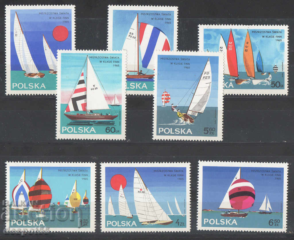 1965. Poland. World Sailing Peninsula in the class of Finn, Gdynia