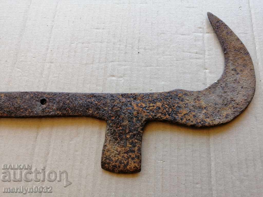 Old handmade knife, wrought iron - 6