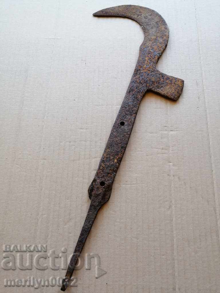 Old handmade knife, wrought iron