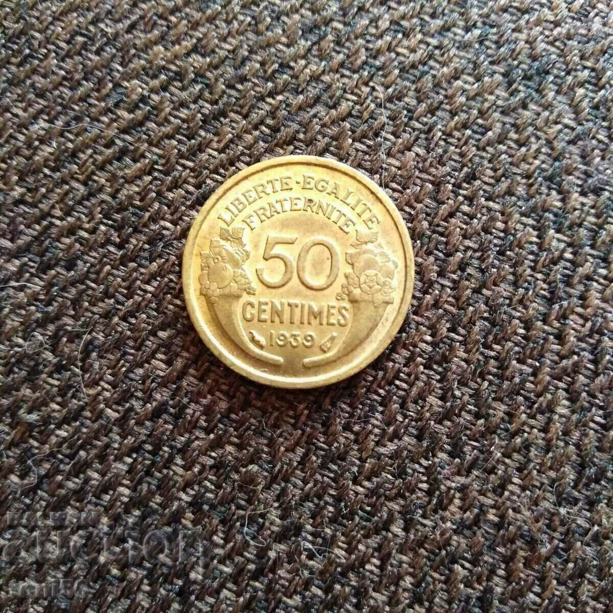 Franța 50 de centime 1929
