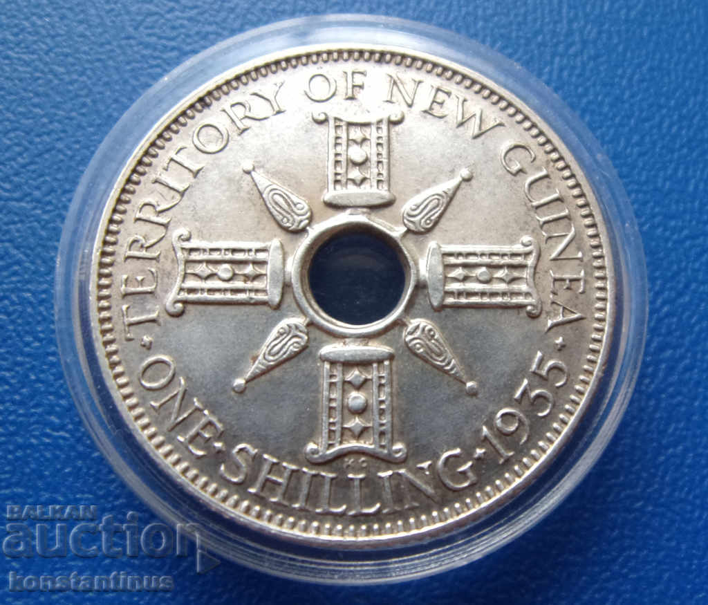 New Guinea 1 Shilling 1935 Silver UNC Rare