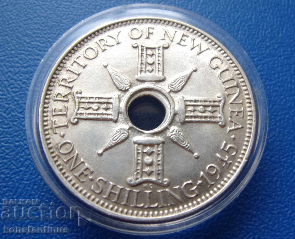 New Guinea 1 Shilling 1945 Silver UNC Rare