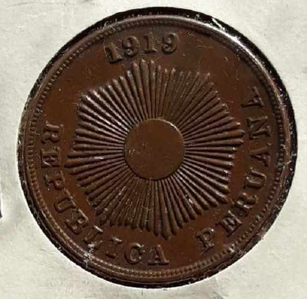 Перу 2 центавос 1919 г.
