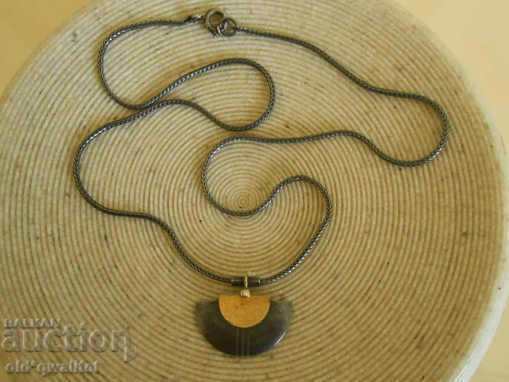 Very fine fine silver necklace, Silver 925, Diamond with price 297.00 BGN | € 151.85