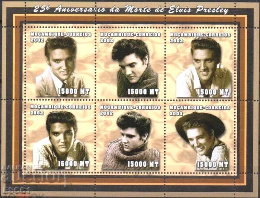 Чисти марки в малък лист Елвис Пресли  2002  Мозамбик