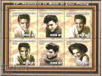 Καθαρά γραμματόσημα σε ένα μικρό φύλλο Elvis Presley 2002 στη Μοζαμβίκη