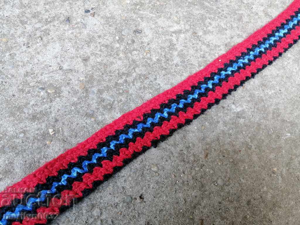 Old hand-knitted belt, belt, buckle, costume 2.60 meters - 5 Old hand-knitted belt, belt, buckle, costume 2.60 meters - 5