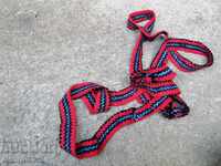 Old hand-knitted belt, belt, buckle, costume 2.60 meters