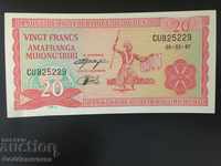 Burundi 20 Francs 1997 Pick 27 Unc Ref 5229